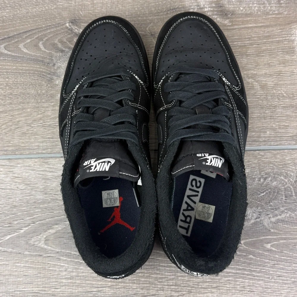 Nike Air Jordan 1 Retro Low OG SP x Travis Scott Men’s 9.5 Black Phantom Sneaker - Picture 5 of 16